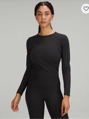 lululemon athletica All It Takes Ribbed Nulu Long-Sleeve Shirt in Black